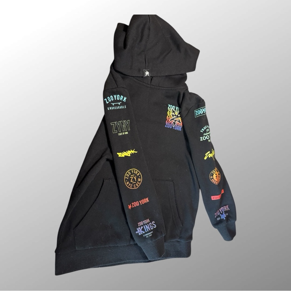 Zoo York Black Hoodie with Vibrant Graphics